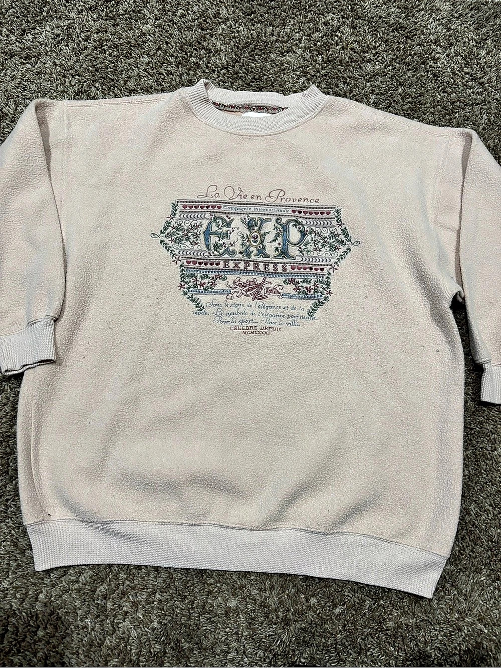 Vintage Express Athletique Graphic Crewneck Sweatshirt in Pink